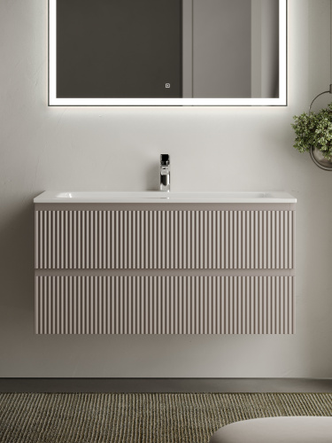 Тумба под раковину Sancos SNOB R SNR100SM 100х45х50 подвесная цвет бежевый - фото 5